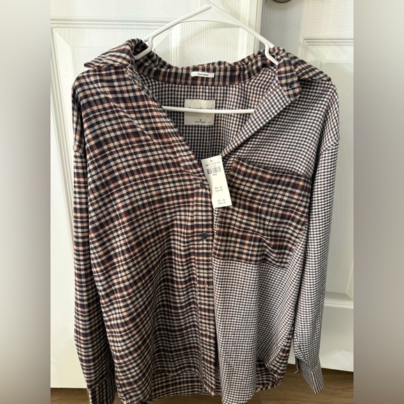 Abercrombie & Fitch Tops - Abercrombie Flannel Button Up Checkered Shirt Black and Brown New With Tags
